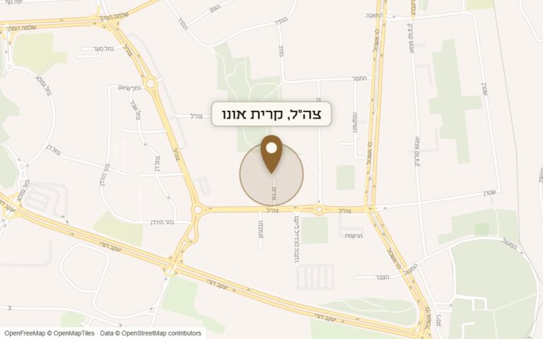 מפת מיקום של מתחם צה"ל