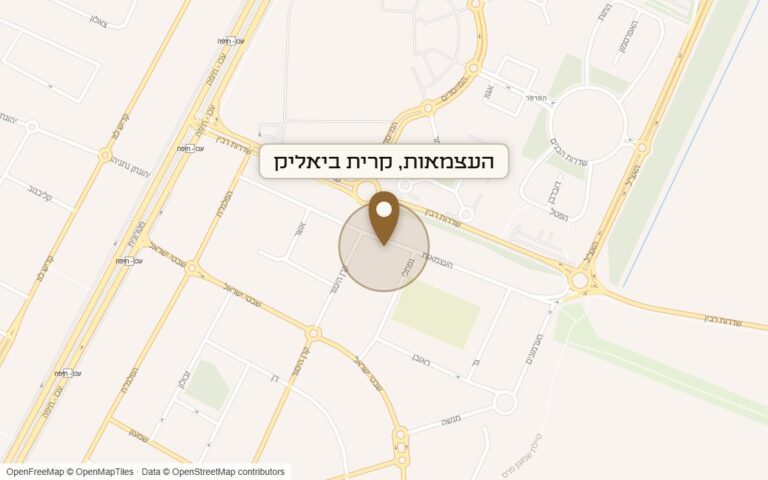 מפת מיקום של מתחם העצמאות