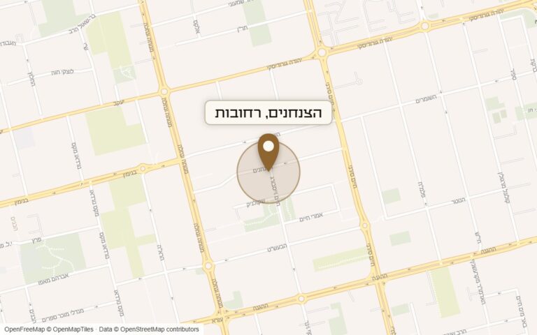 מפת מיקום של מתחם הצנחנים