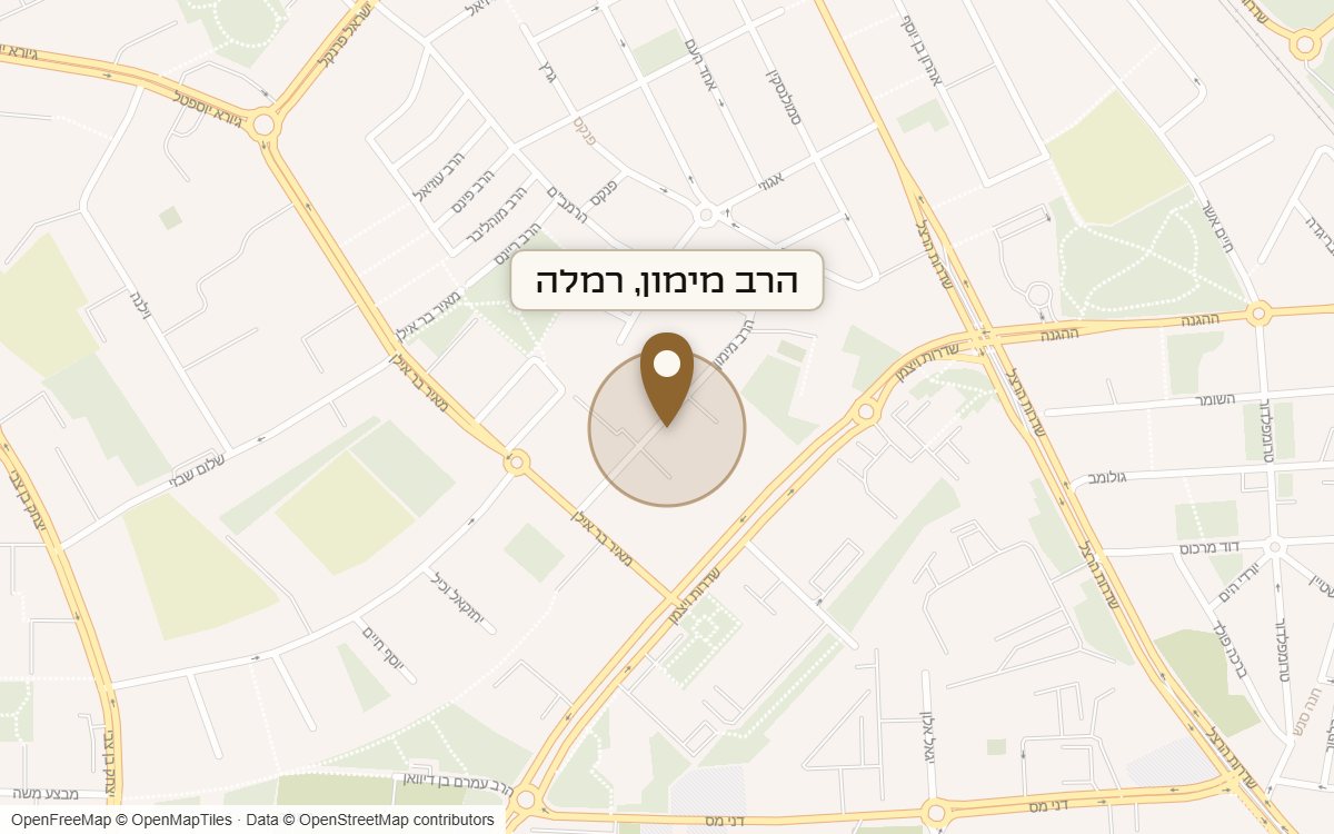 מפת מיקום של מתחם הרב מימון, רמלה
