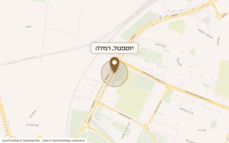 מפת מיקום של מתחם יוספטל