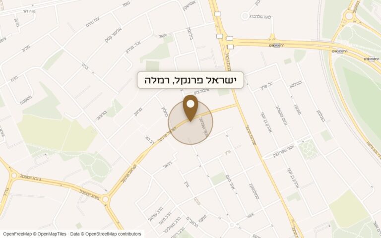 מפת מיקום של מתחם ישראל פרנקל
