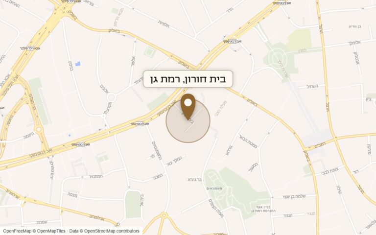 מפת מיקום של מתחם בית חורון