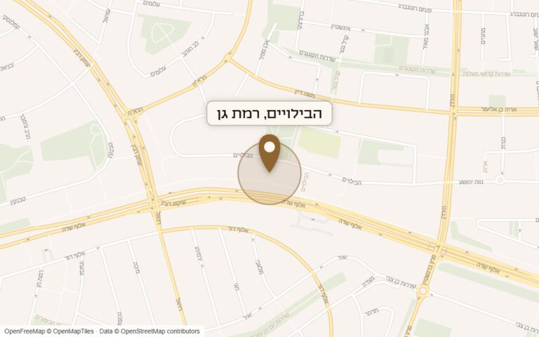 מפת מיקום של מתחם הבילויים