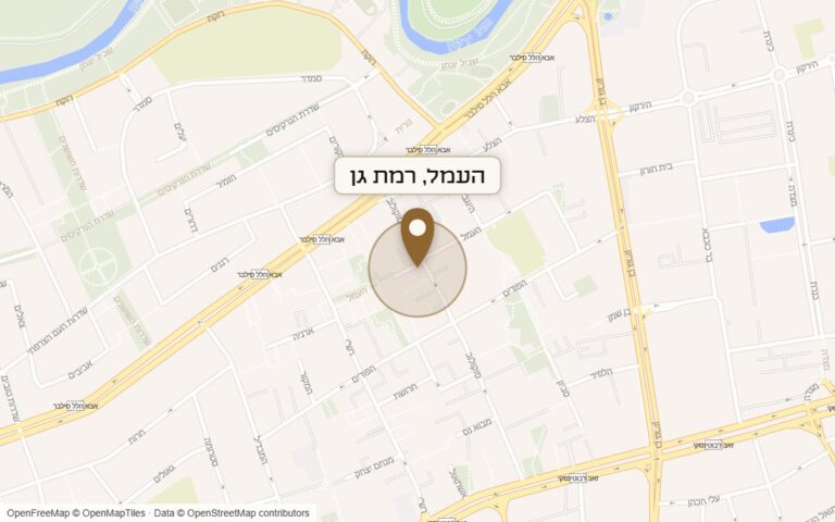 מפת מיקום של מתחם העמל