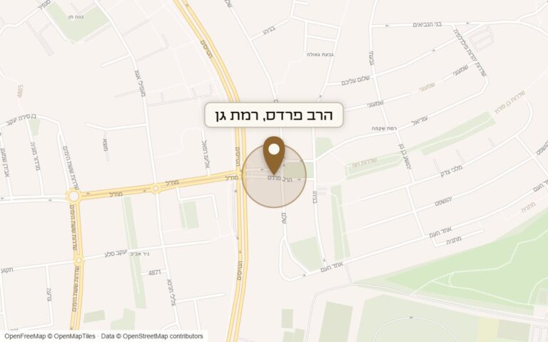 מפת מיקום של מתחם הרב פרדס