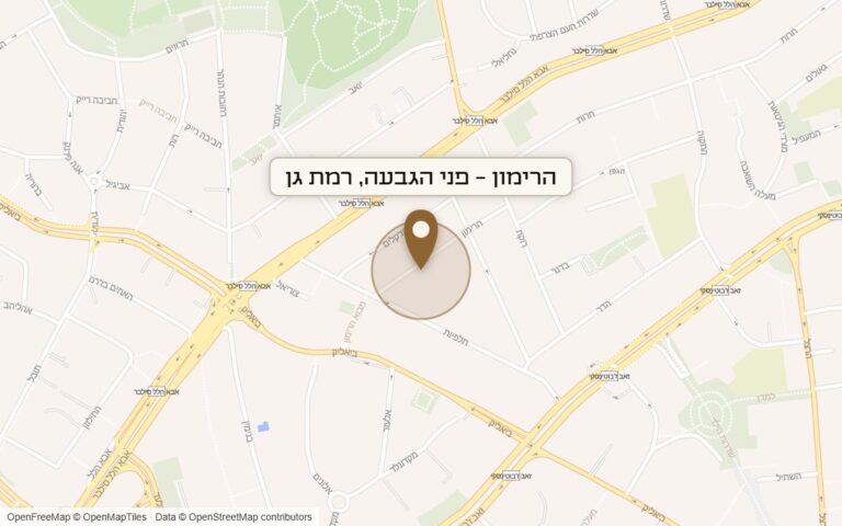 מפת מיקום של מתחם הרימון - פני הגבעה