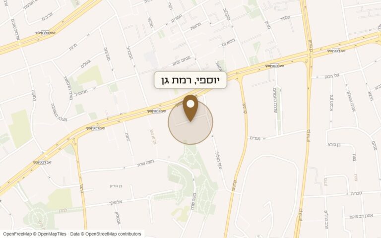 מפת מיקום של מתחם יוספי