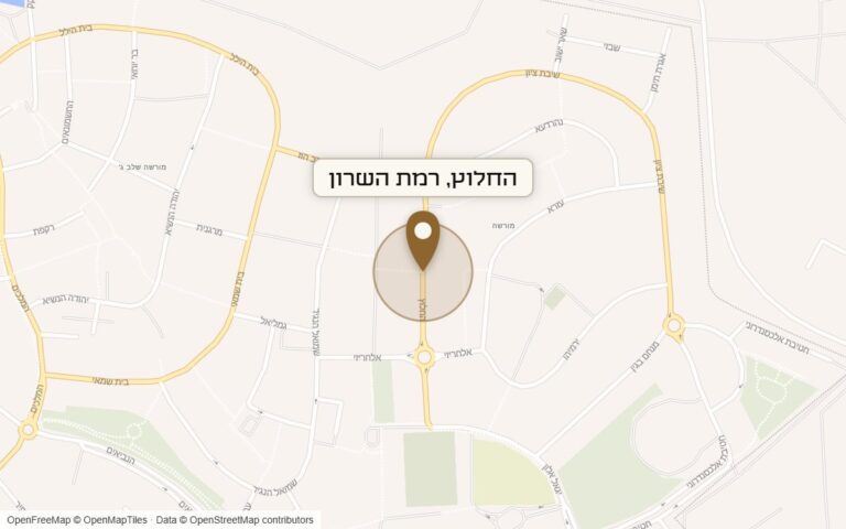 מפת מיקום של מתחם החלוץ