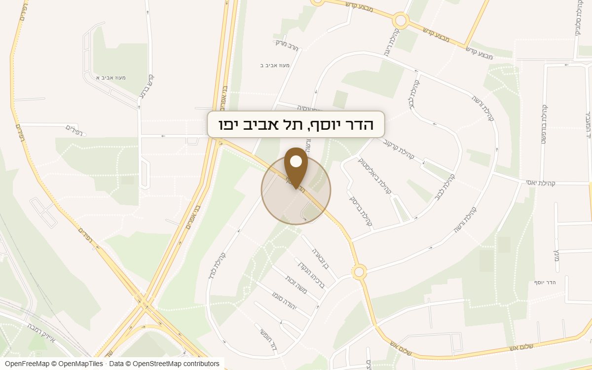 מפת מיקום של מתחם הדר יוסף, תל אביב יפו