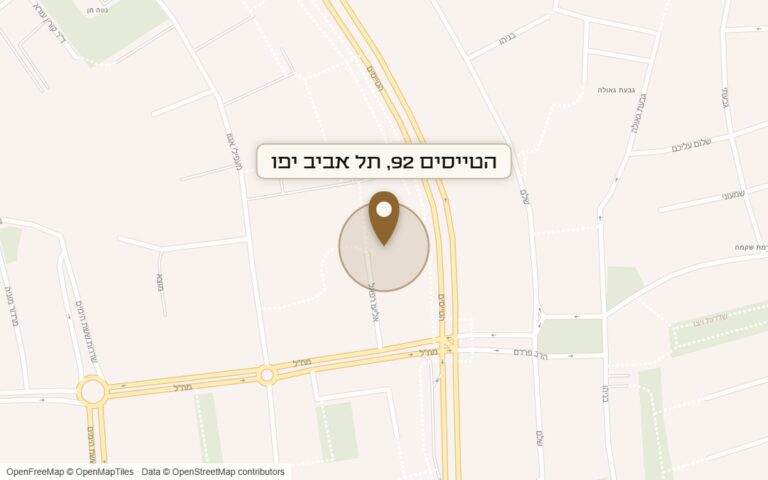 מפת מיקום של מתחם הטייסים 92
