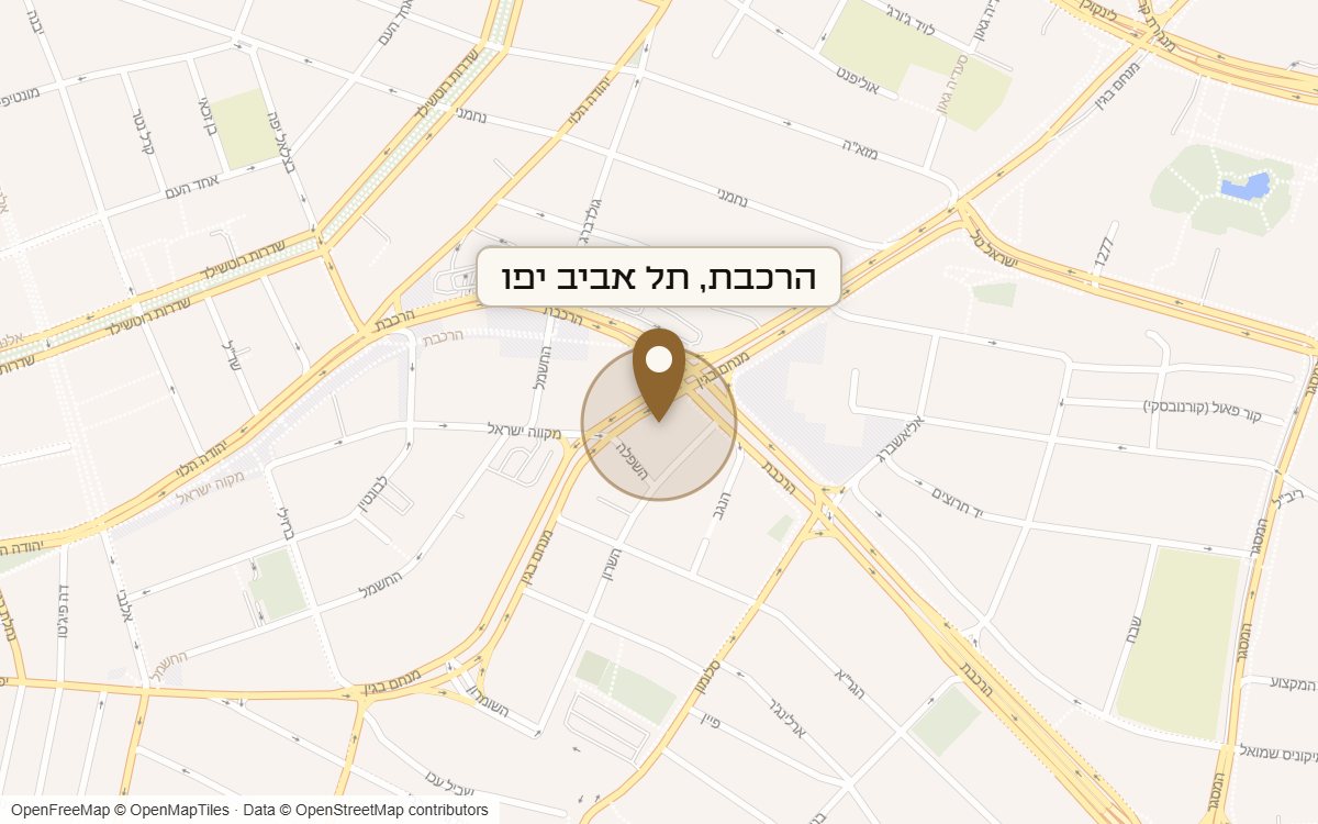 מפת מיקום של מתחם הרכבת, תל אביב יפו