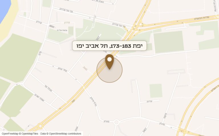 מפת מיקום של מתחם יפת 173-183