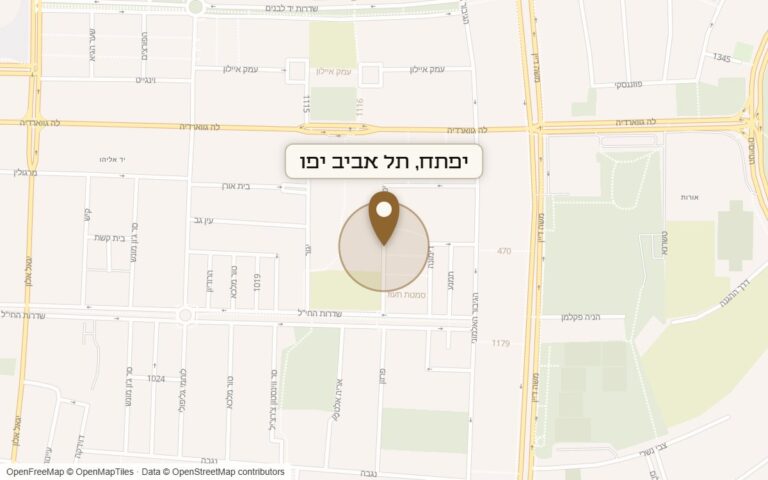 מפת מיקום של מתחם יפתח