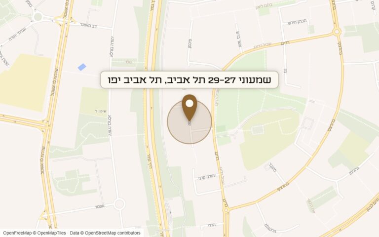 מפת מיקום של מתחם שמעוני 29-27 תל אביב