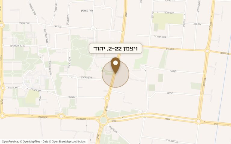 מפת מיקום של מתחם ויצמן 2-22