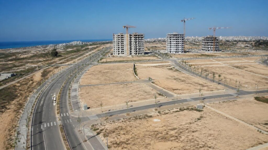 מגרשים מפותחים בשכונה חדשה לקראת שיווק במכרז של רשות מקרקעי ישראל